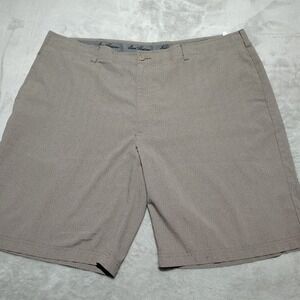 Ben Hogan Chino Golf Shorts Men 42/10 Brown Herringbone Sport Classic City